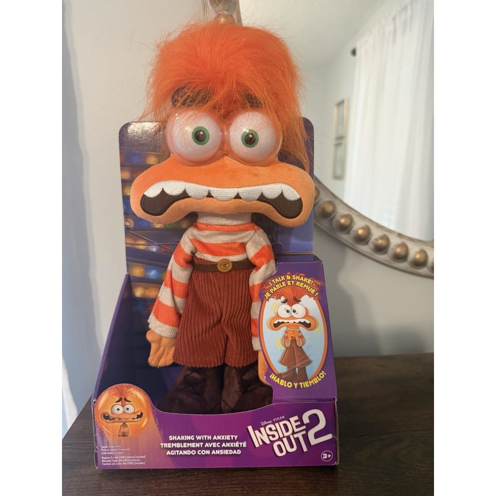 Disney Pixar Inside Out 2 Anxiety Talk & Shake Plush Figure Just Play New